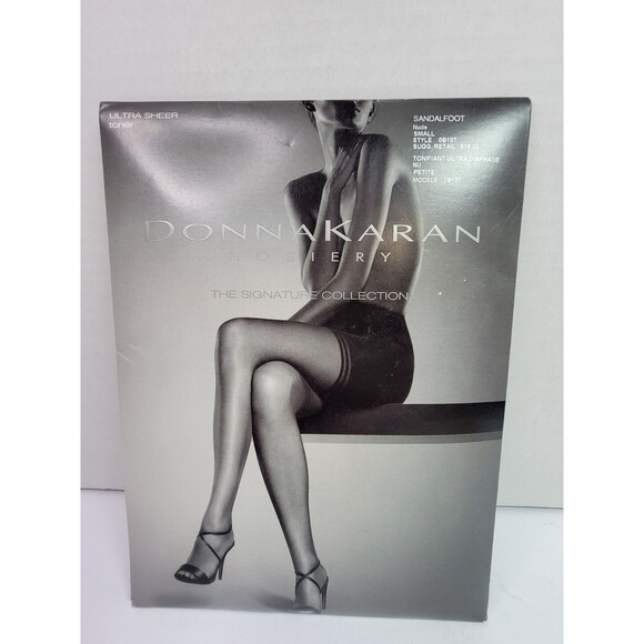 Donna Karan Accessories - Vintage Donna Karan Hosiery Ultra Sheer Toner Sandalfoot Pantyhose Small Nude...
